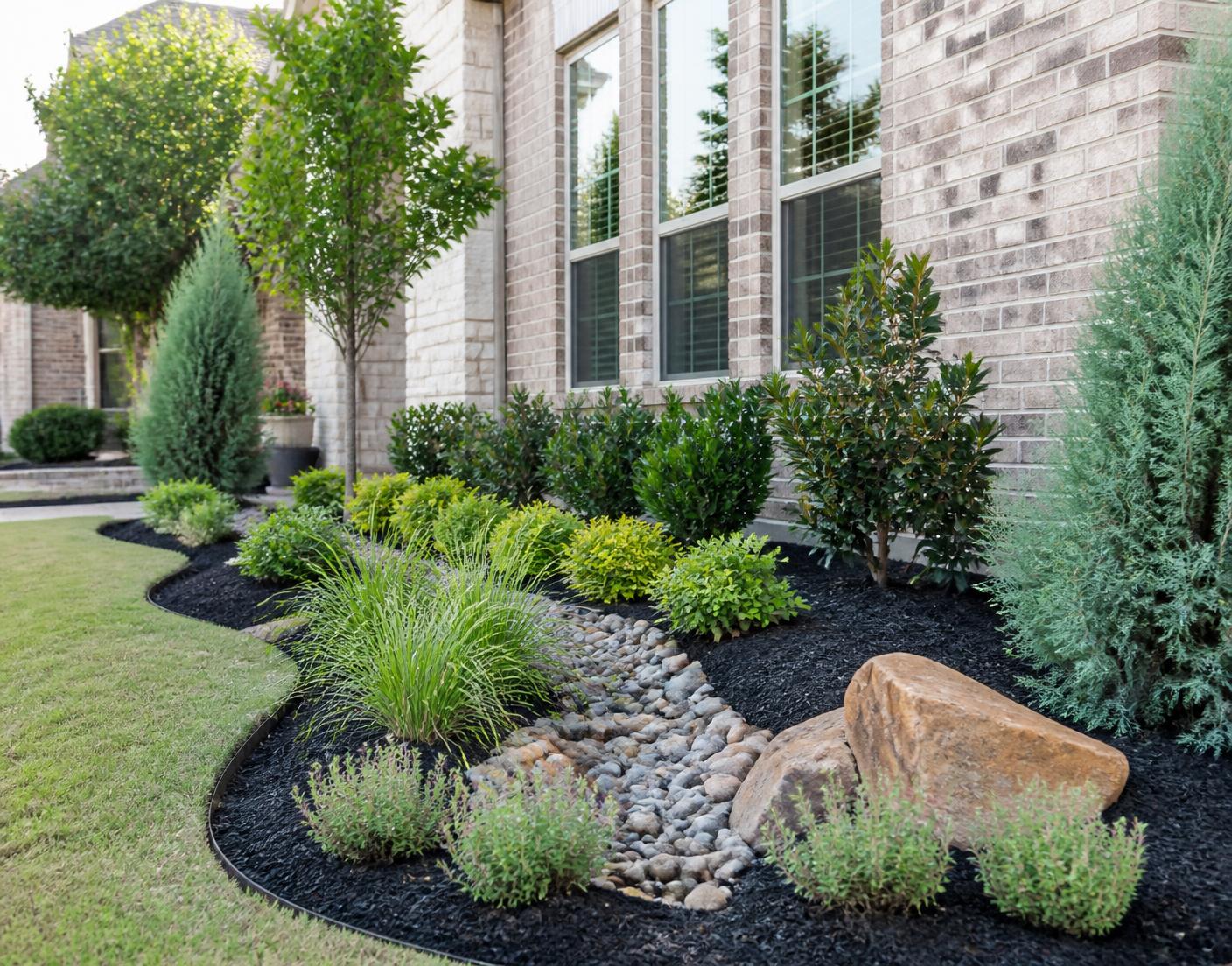 Illustrative view of flower bed cleanups