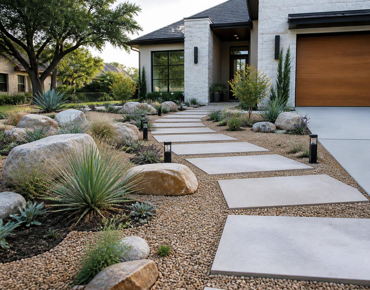 Illustrative view of walkways & landscape improvements
